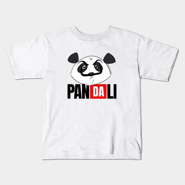 Pandali - Funny Panda T-shirt for painters Kids T-Shirt by Band of The Pand